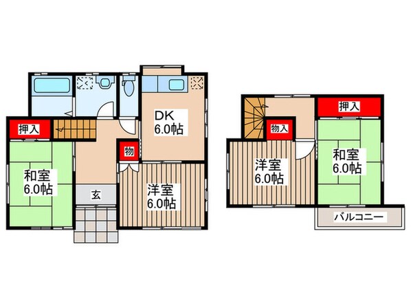 佐左エ門貸家の物件間取画像